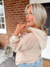 Load image into Gallery viewer, Waiting on You Waffle Pullover | Oatmeal
