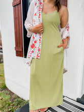 Load image into Gallery viewer, Stay On Your Mind Slip Maxi Dress - Pale Olive