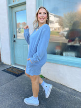 Load image into Gallery viewer, Oops I Did it Again Sweatshirt Dress | Blue