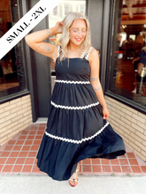 Load image into Gallery viewer, Brunch Date Rickrack Dress