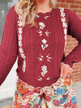 Load image into Gallery viewer, Feeling Floral Sweater | Burgundy