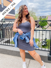 Load image into Gallery viewer, Smiles and Sunshine Dress - Charcoal