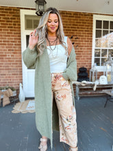 Load image into Gallery viewer, POL Sipping Chai Cardigan | Green