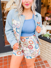 Load image into Gallery viewer, Flower Power Denim Jacket