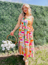 Load image into Gallery viewer, Blooming Bright Midi Dress