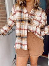 Load image into Gallery viewer, Flannel Cure Button Down - Saffron