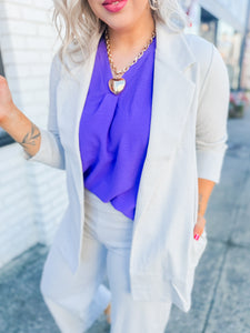 Back Again Blazer | Gray