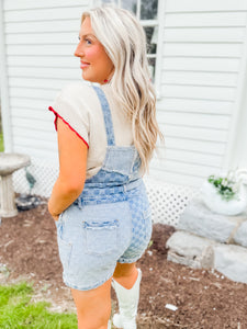 Just Getting Started Checkered Bibs