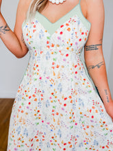 Load image into Gallery viewer, Cotton Florals Spaghetti Strap Maxi Dress