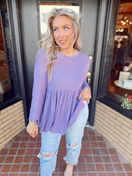 Preppy Girl Peplum | Lavender