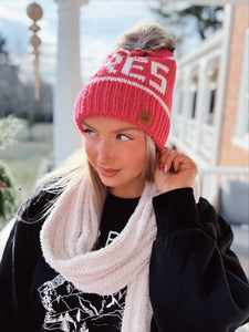 Après Ski Pom Beanie | Hot Pink