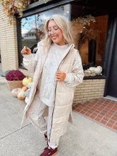 Load image into Gallery viewer, On The Go Longline Puffer Vest | Sand