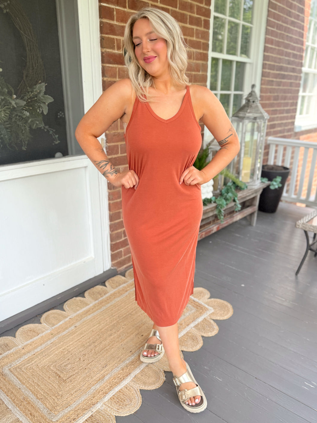 Simple Summer Tank Dress | Clay