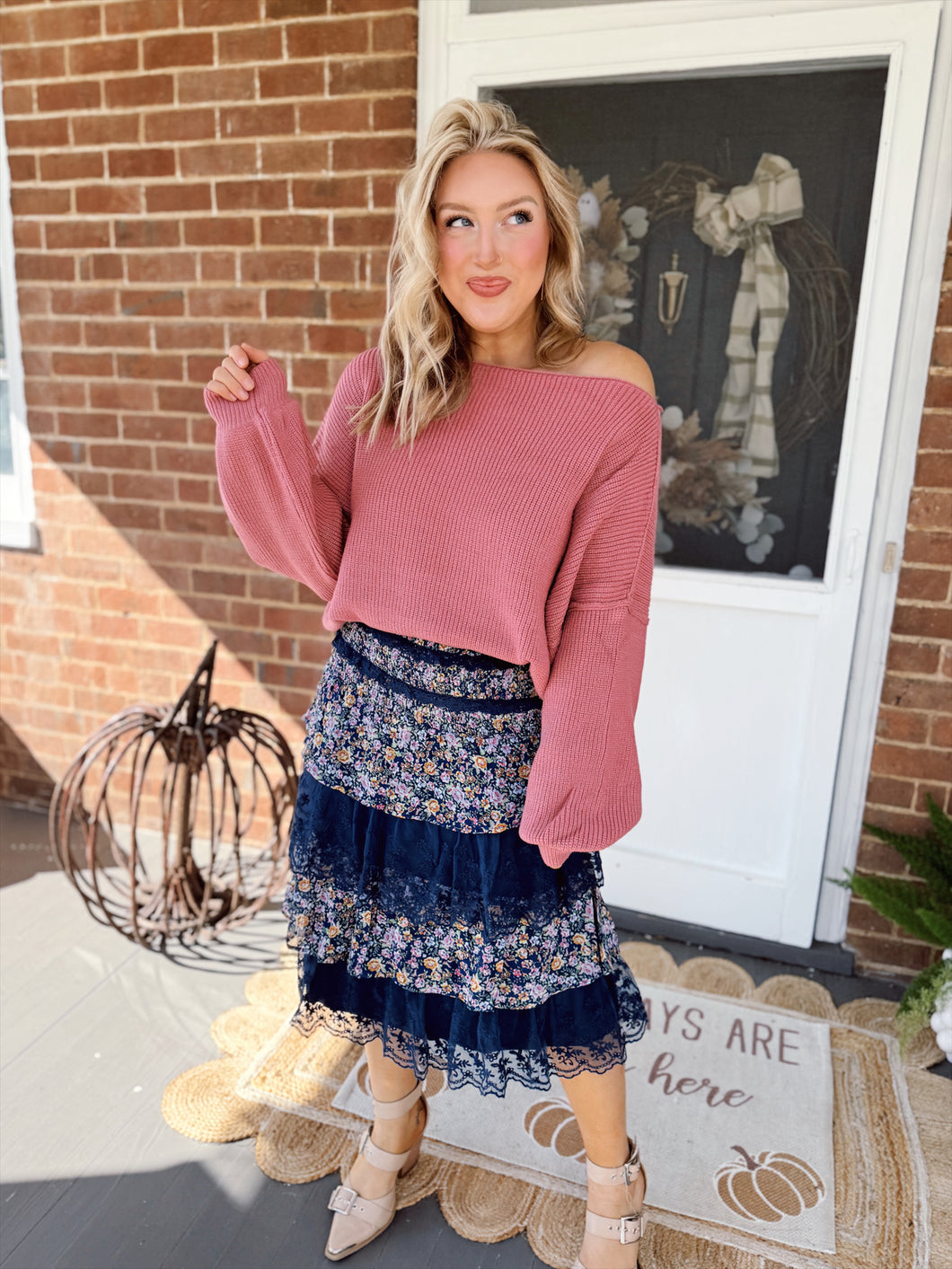 Stop & Stare Sweater | Blush