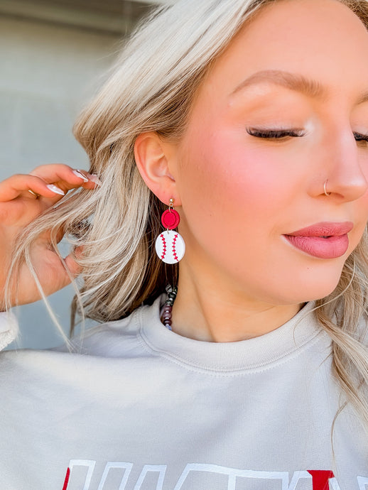Home Run Clay Earring