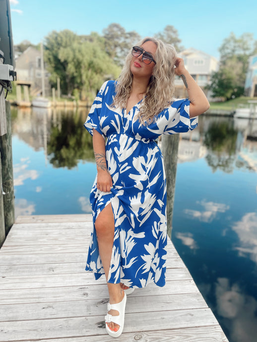 Charleston Stroll Dress - Blue