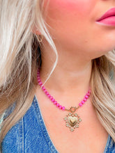 Load image into Gallery viewer, Burning Heart Beaded Necklace
