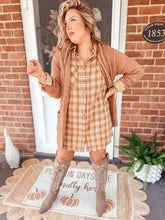 Load image into Gallery viewer, Simple Things Plaid Shirt Dress