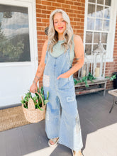 Load image into Gallery viewer, POL Daydreaming Floral Overalls | Denim
