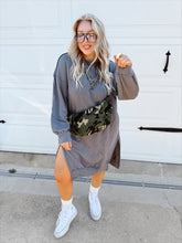 Load image into Gallery viewer, Chandler Sweatshirt Dress | Charcoal