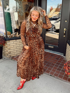 Run the World Leopard Mesh Dress