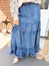 Load image into Gallery viewer, Spin Me Around Denim Skirt