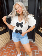 Load image into Gallery viewer, Lasting impressions bow sweater