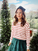 Load image into Gallery viewer, Kristi Striped Sweater | Red