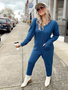 Rainy day jumpsuit | Denim Blue