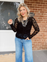 Load image into Gallery viewer, Date Night Velvet Top | Black