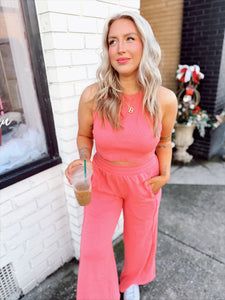 Spring Date Pants Set | Bubblegum