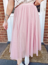 Load image into Gallery viewer, Dance All Day Tulle Midi Skirt - Pink