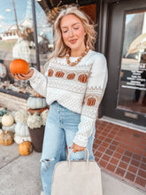 Load image into Gallery viewer, Jackie-O Lantern Sweater | Off White