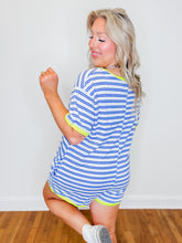 Load image into Gallery viewer, Kayla Striped Romper | Blue