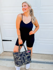 Presley Quilted Tote | Camo