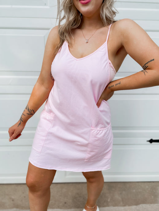 Sporty Era Romper Dress - Pink