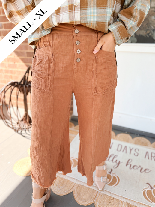 Ruth Linen Pants | Clay