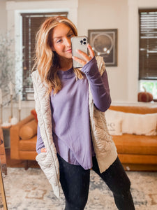 Flow First Casual Top - Eggplant