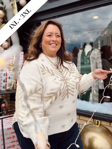 Curvy First Snow Fall Sweater