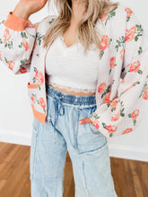 Load image into Gallery viewer, Watercolor Rose Cardigan | Apricot