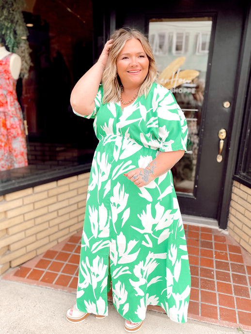 Charleston Stroll Dress - Green