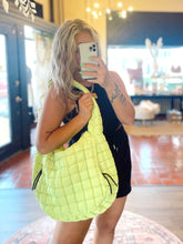 Load image into Gallery viewer, On the move quilted bag - Lime