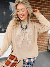 Load image into Gallery viewer, Whimsy Bow Pullover | Sand