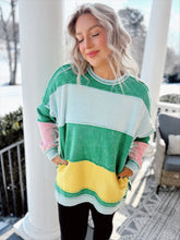 Load image into Gallery viewer, Rugby Color Block Sweatshirt