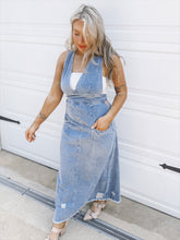 Load image into Gallery viewer, Laid Back Denim Jumper Dress