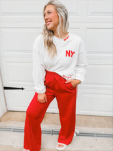 Load image into Gallery viewer, Bows and Babes Track Pants | Red