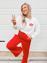 Load image into Gallery viewer, Bows and Babes Track Pants | Red