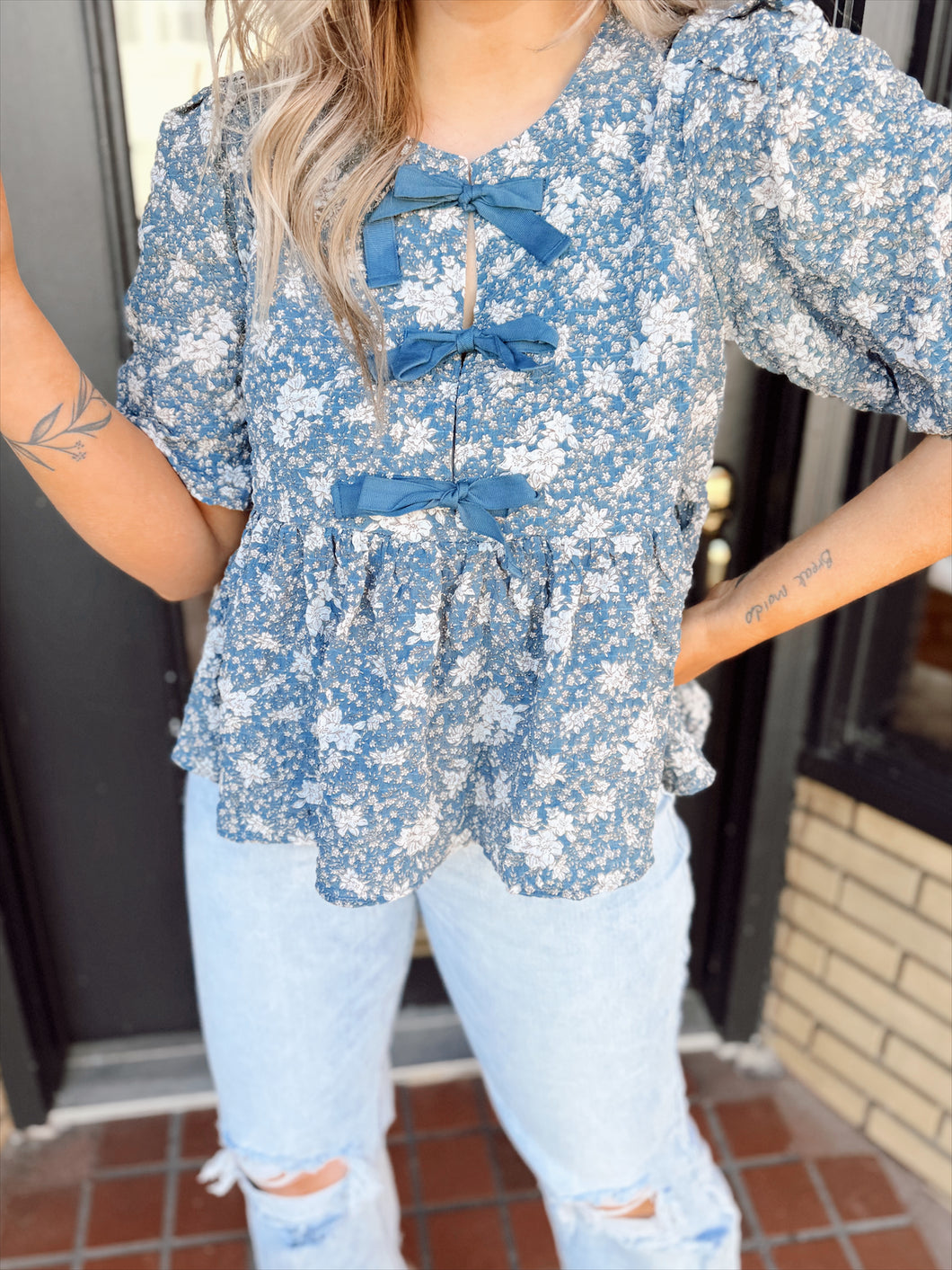 Bows and Blooms Blouse