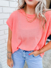 Load image into Gallery viewer, Sheena Waffle Top | Orange