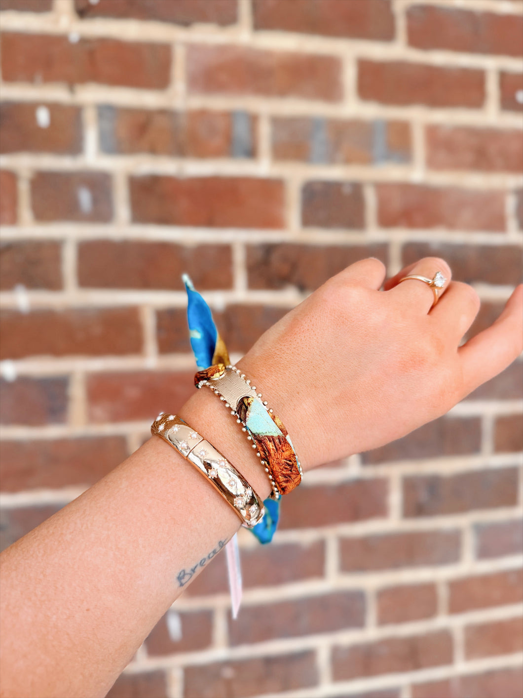 Trish Scarf Cuff Bracelet | Turquoise